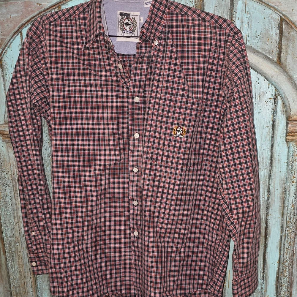 Cinch Men's Plaid Shirt - Red and Black